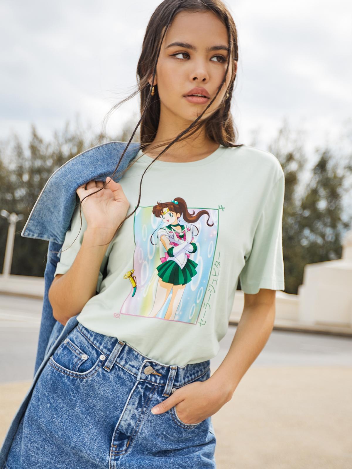 Sailor Moon™ x Pomelo Sustainable Sailor Jupiter Tee - Mint