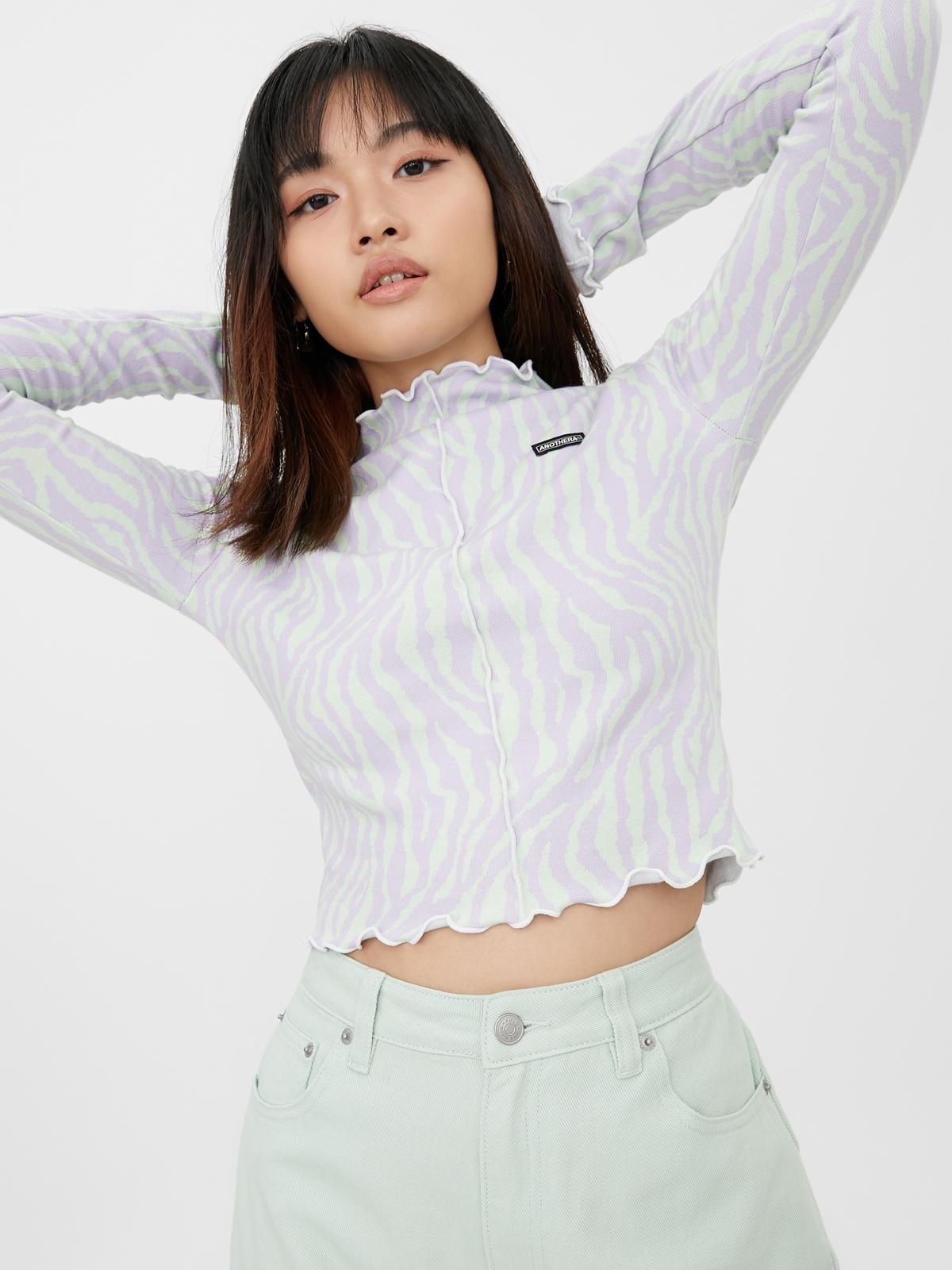 Another A x Zebra Half Neck Top - Mint