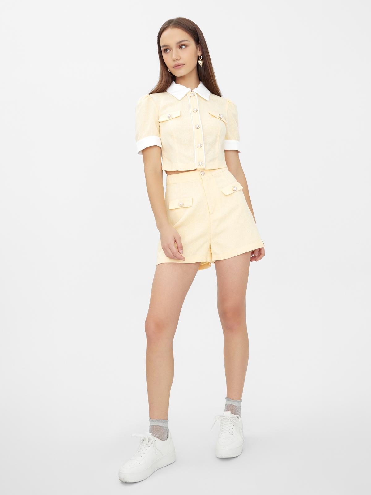 High Waisted Shorts - Yellow