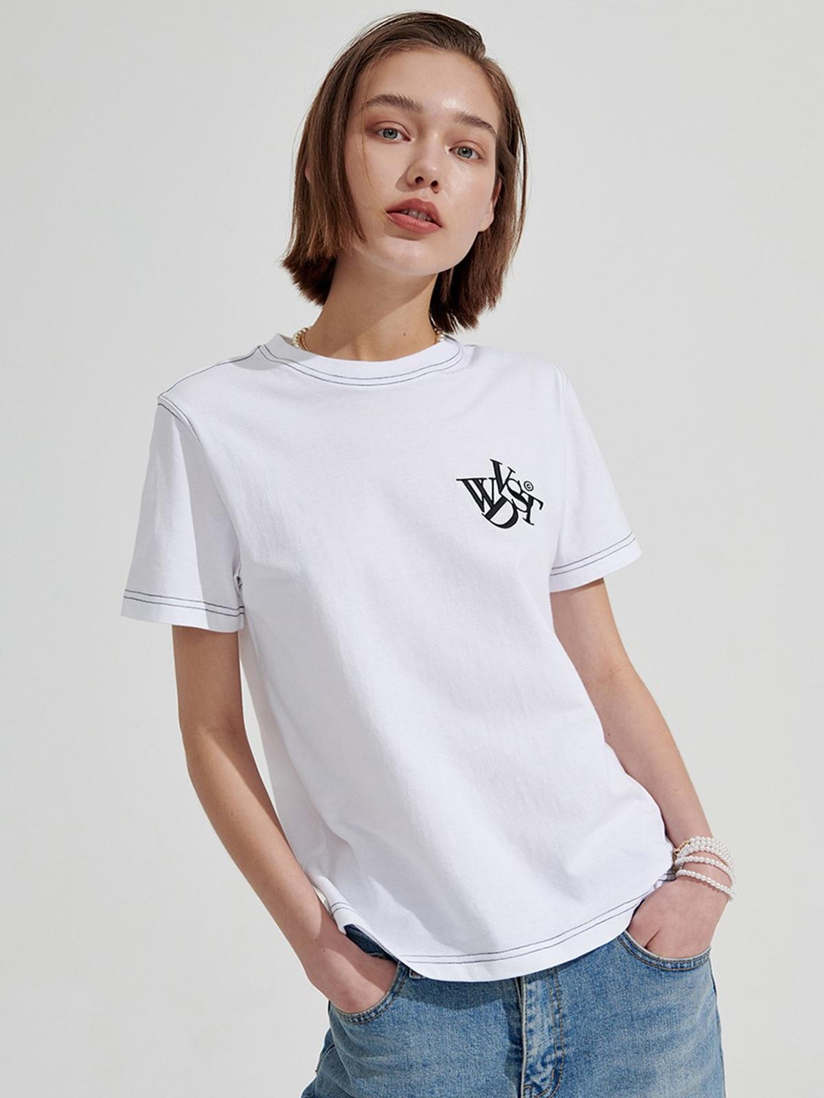 Wonder Visitor x WDVST Logo Tee - White