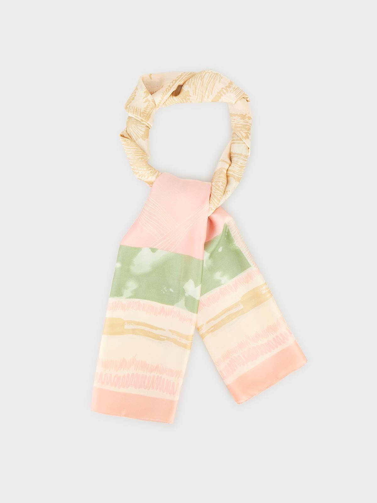 Abstract Print Scarf - Orange