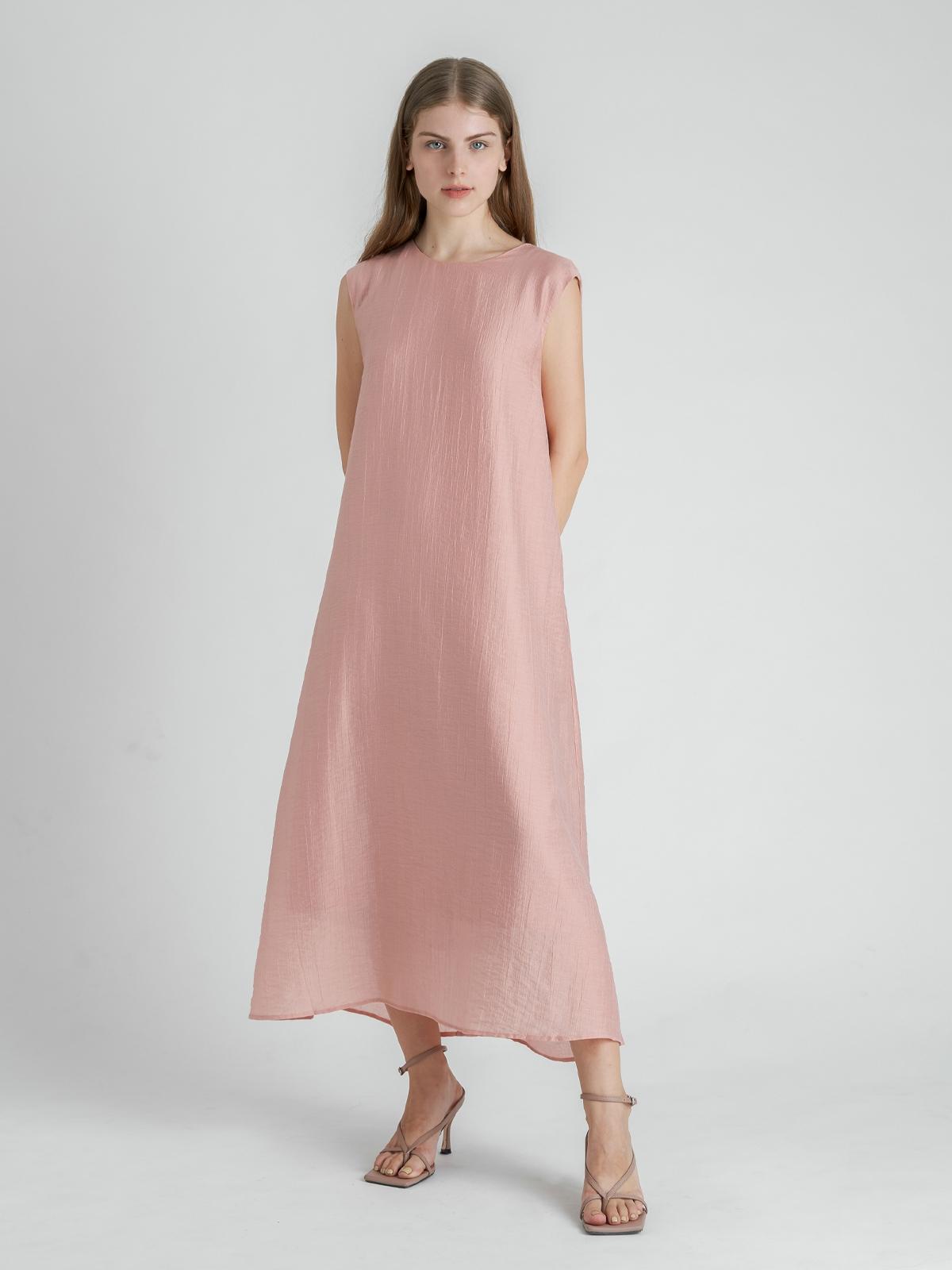 Cut Out Back Dress - Dusty Pink
