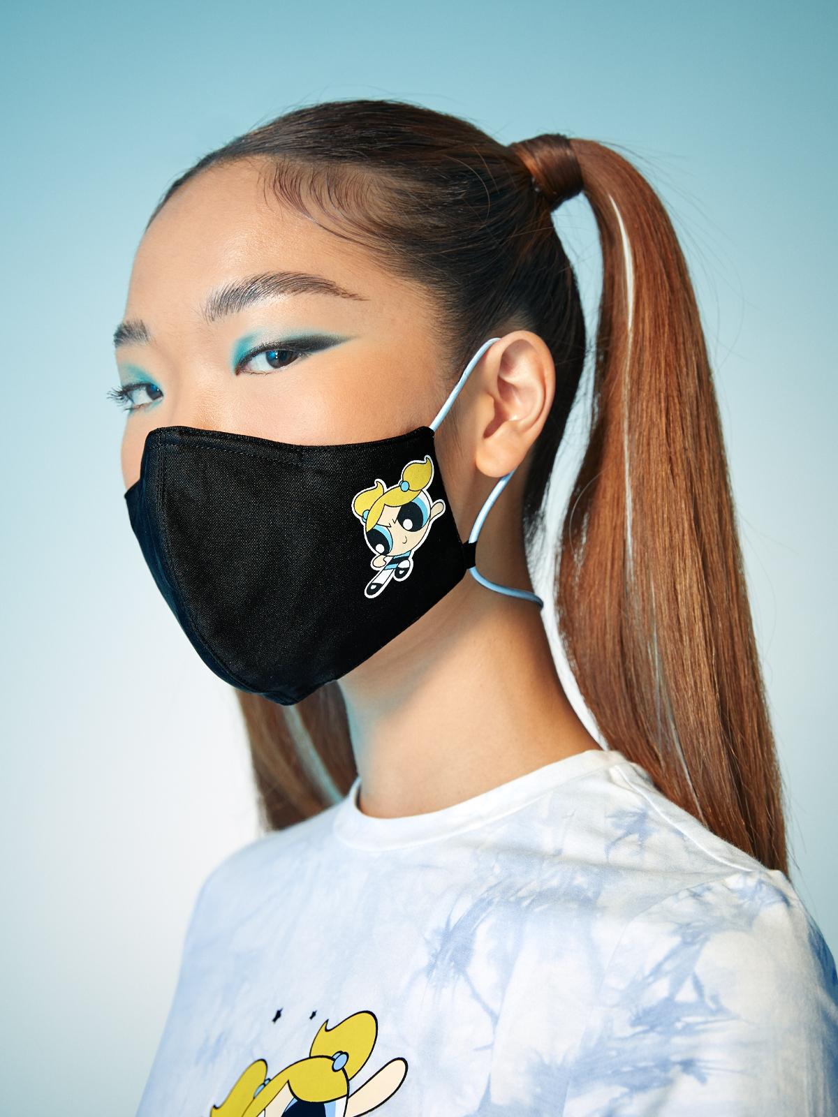 The Powerpuff Girls™ Bubbles Graphic Mask - Black