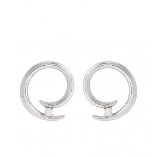 ANISSA KERMICHE Grande Charmeur silver-plated drop earrings 