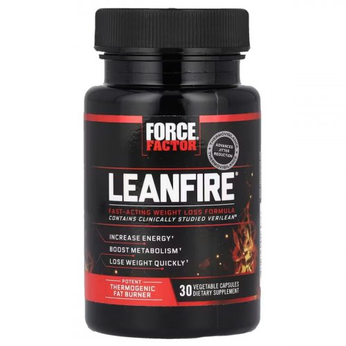  Force Factor, LeanFire, 30 Vegetable Capsules 