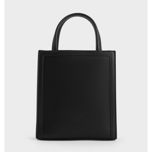  Double Handle Tote Bag - Black 