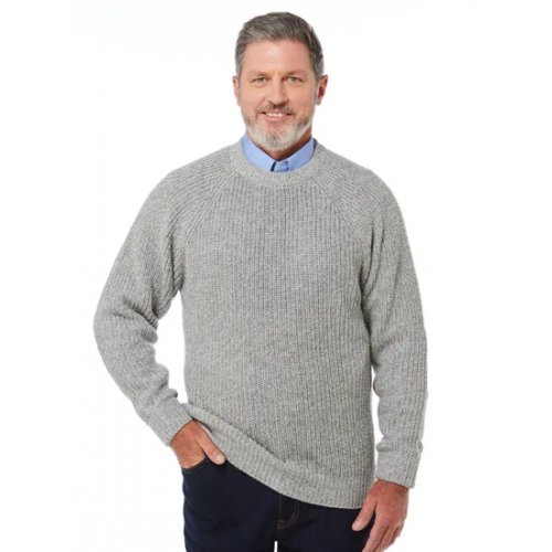  Elliotts Shaker Knit Pullover Silver Marle