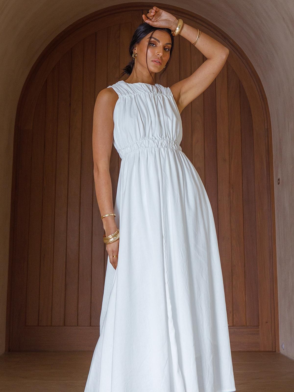 Willa Midi Dress - White