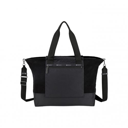 Midnight Black Canvas E/W Tote