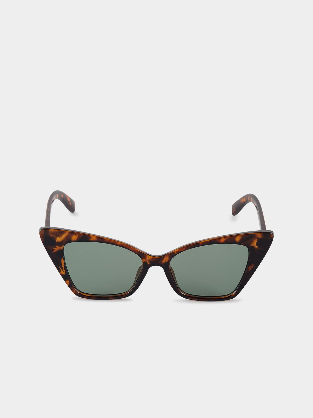 Square Cat Eye Sunglasses - Brown