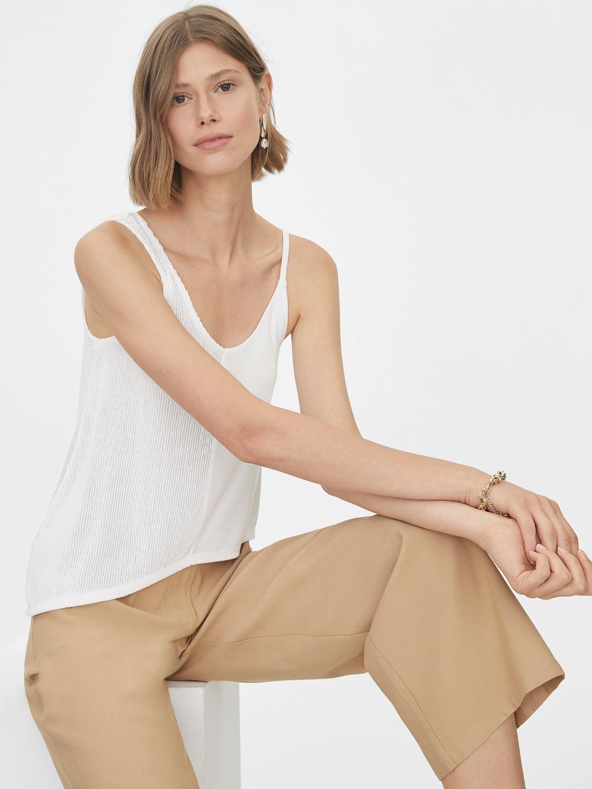 Asymmetrical Cami Top - White
