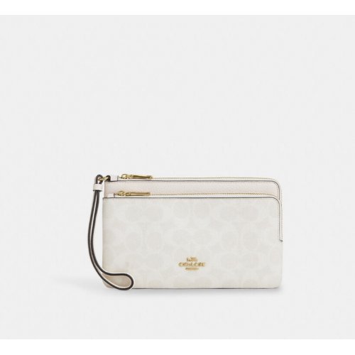 Double Zip Wallet In Signature Canvas