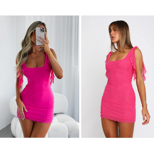 Mini Dress Hot Pink
