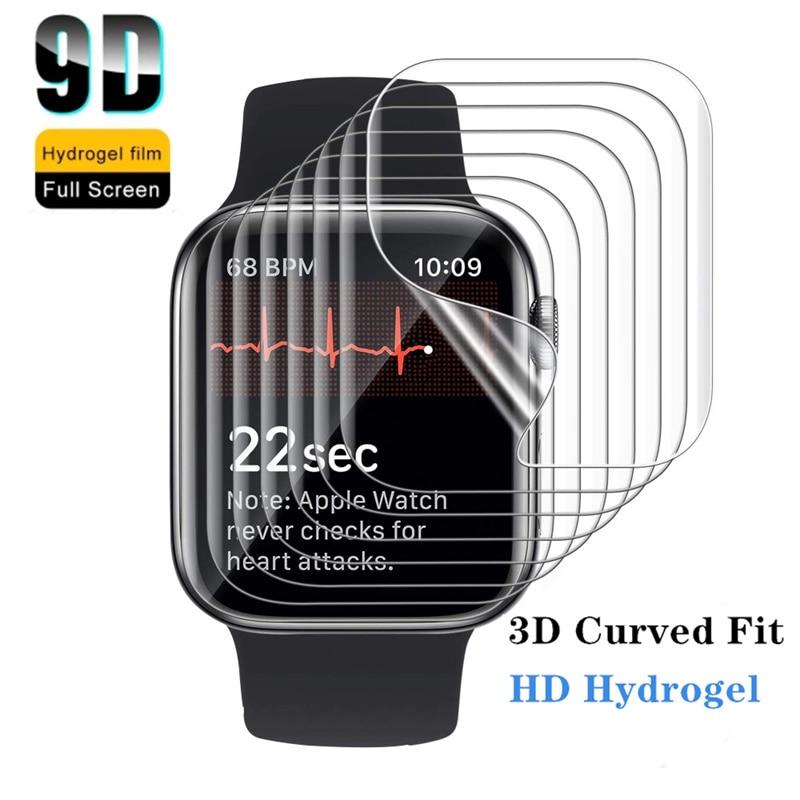 Screen Protector Clear Full Protective Film for Apple Watch 45MM 41MM 40MM 44MM 38MM 42MM Not Glass for iWatch 7 6 SE 5 4 3 2 1