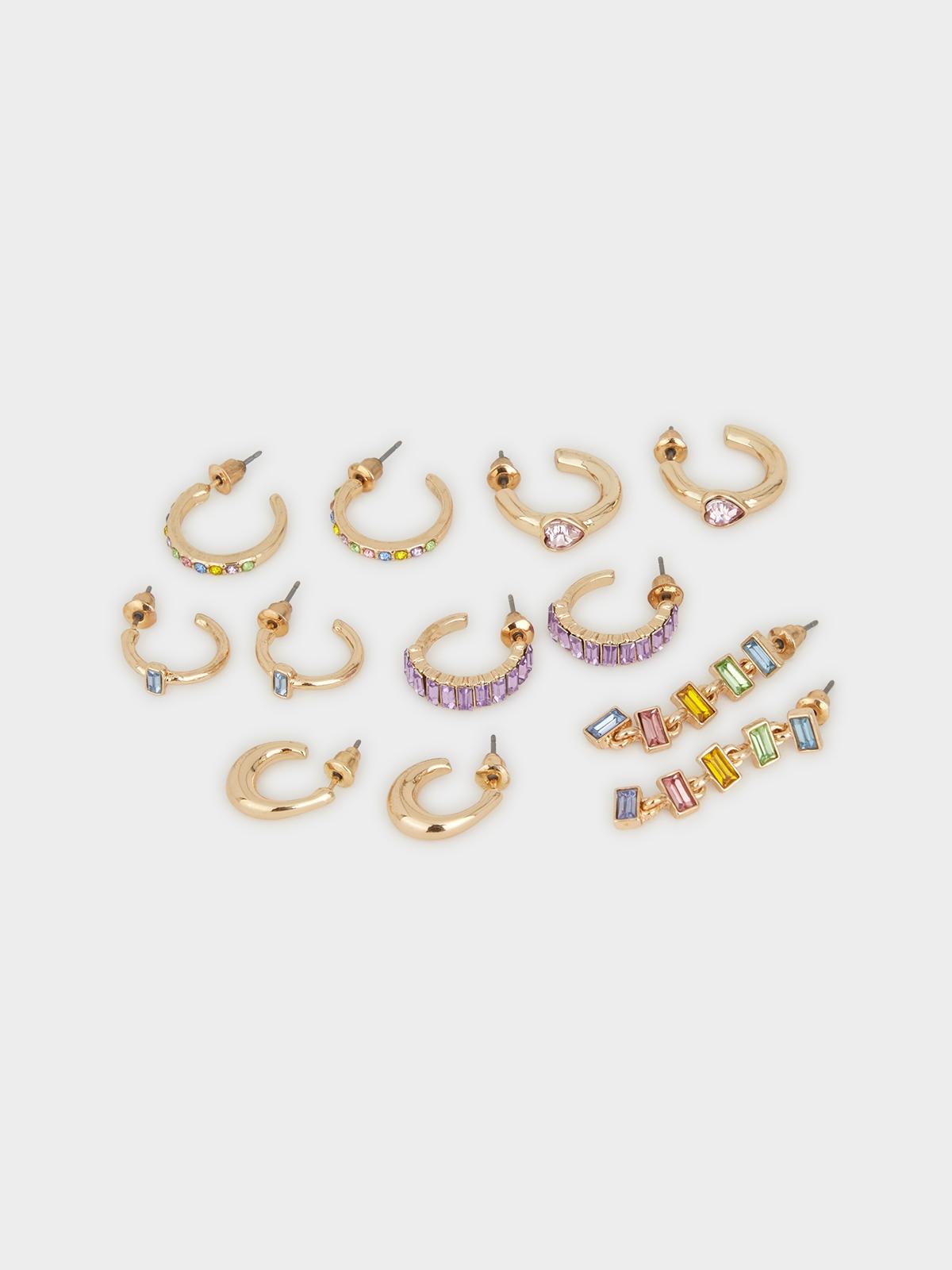 Mixed Earrings Set - Gold