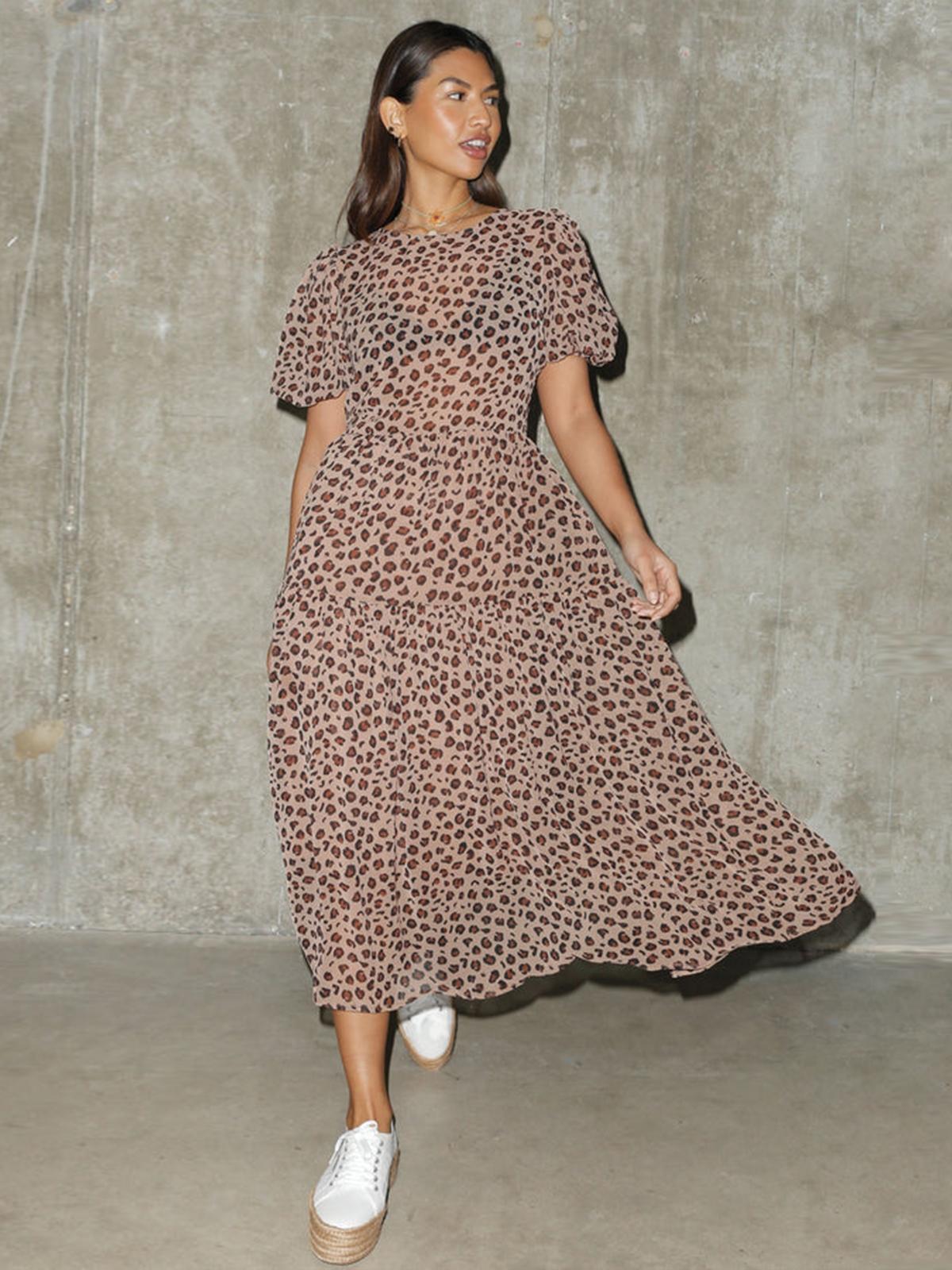 Leopard Abigail Dress - Multi Color