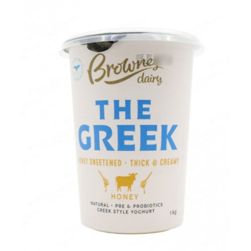 Brownes Dairy Greek Honey Yogurt 1Kg