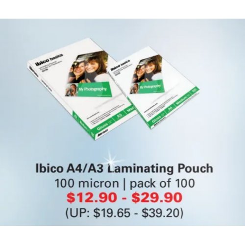 Ibico A4/A3 Laminating Pouch 