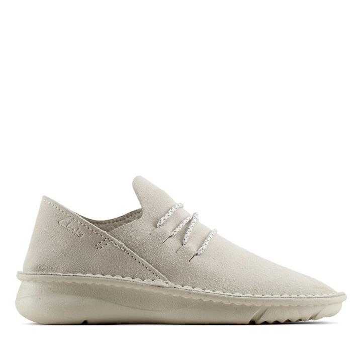 Clarks Origin Womens White Suede