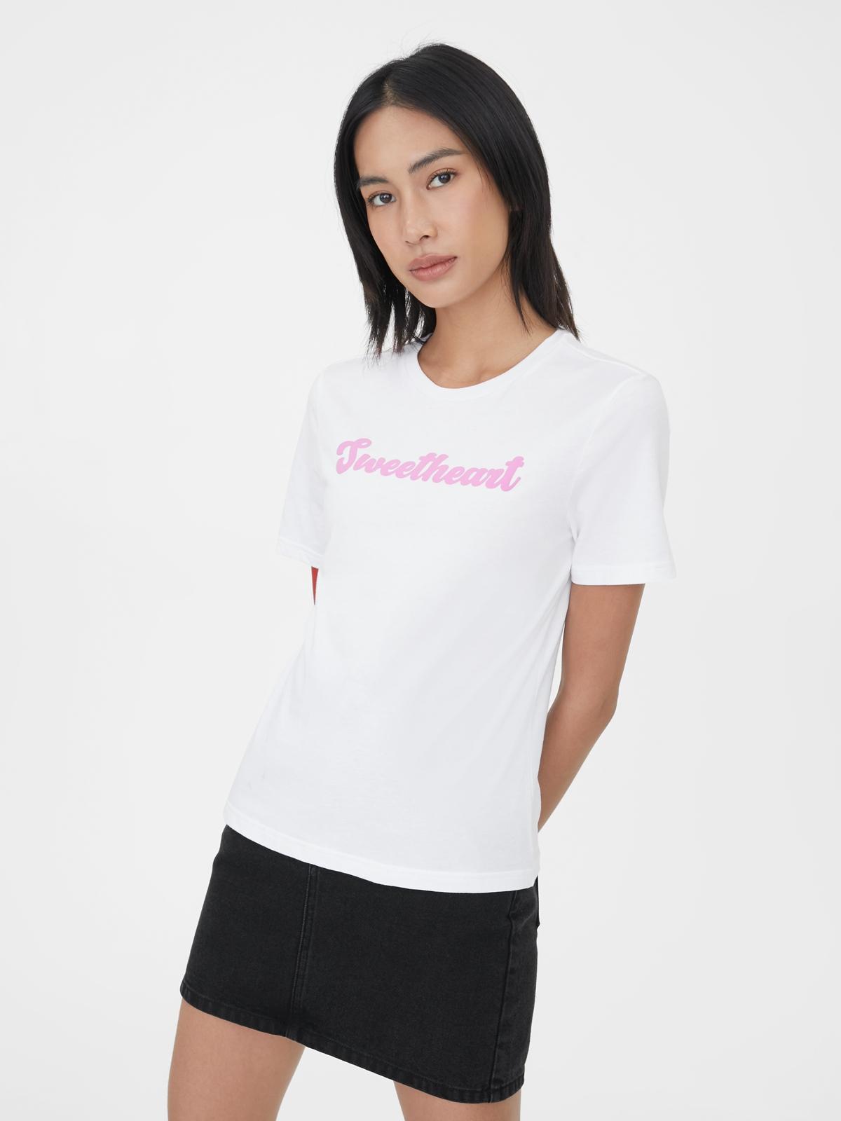 Sustainable Cotton Sweetheart Graphic Tee - White