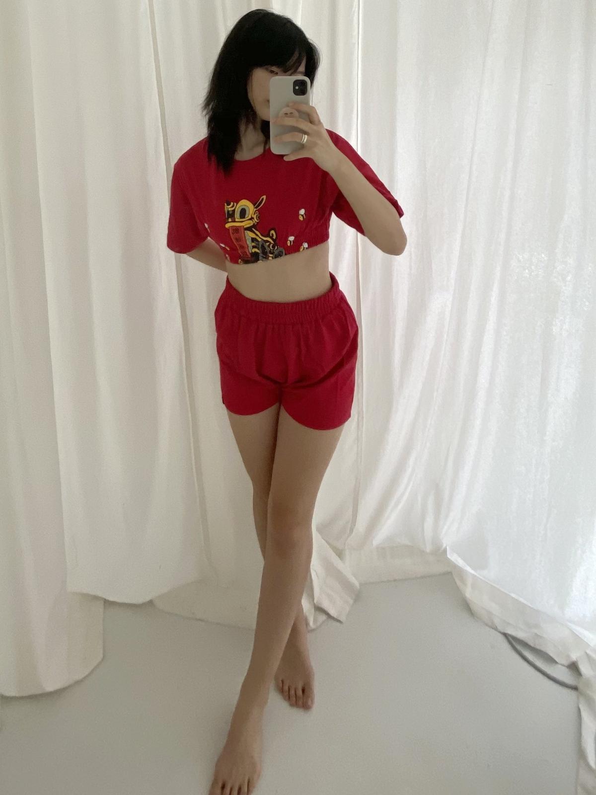 Logo Rework Tee Set - Red