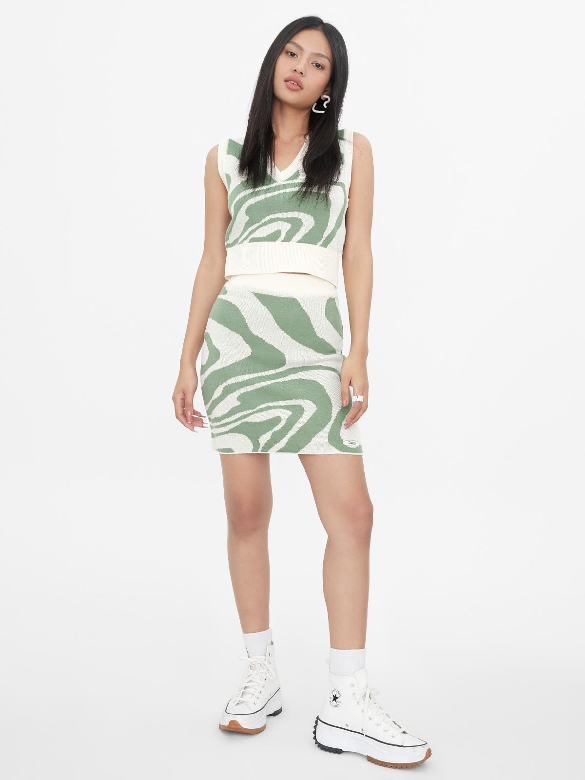 Chuck x Wave Knit Skirt - Green