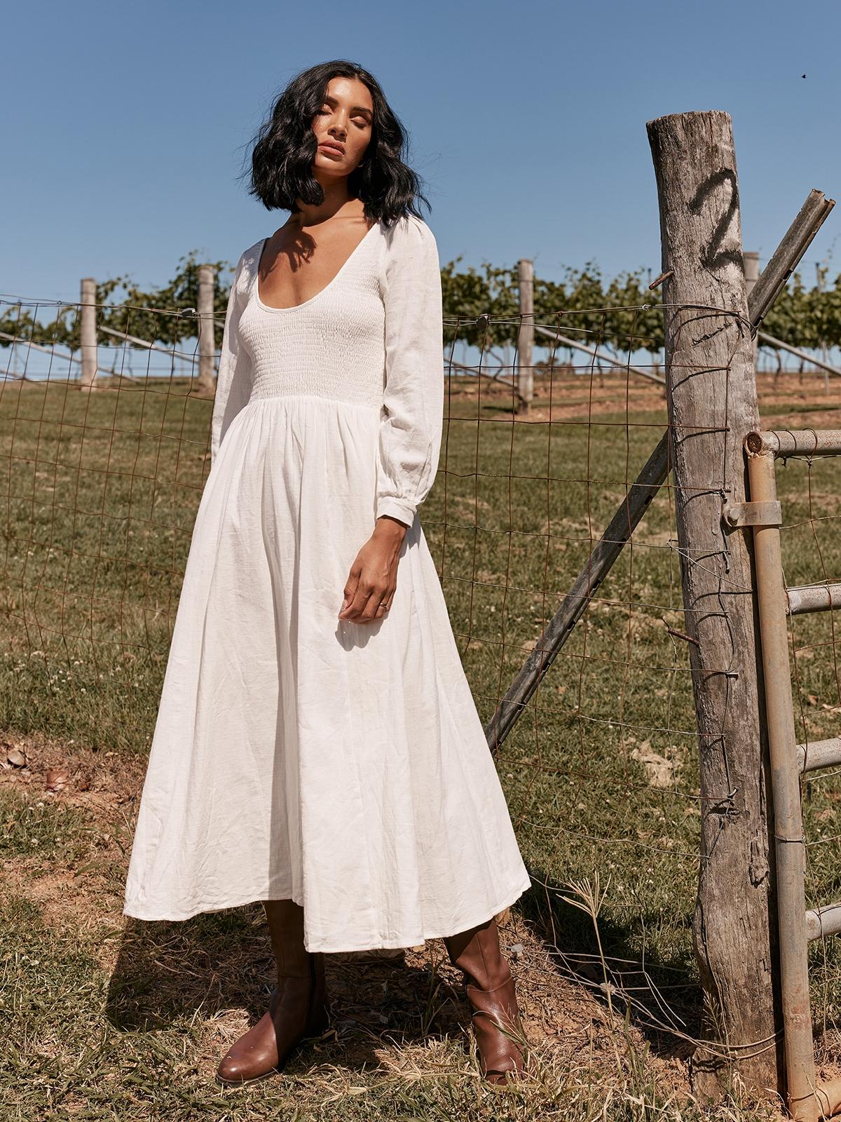 Elodie Maxi Dress - White