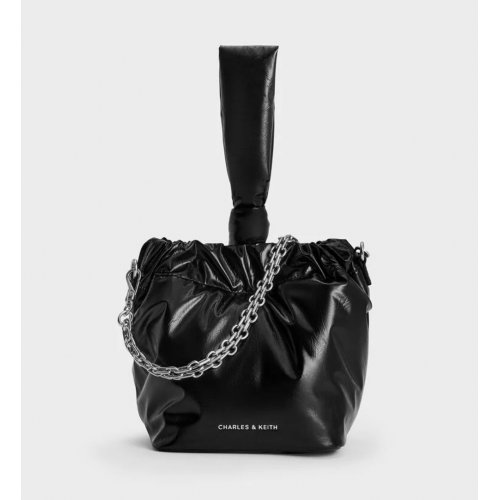  Caia Knotted Dumpling Bag - Noir 