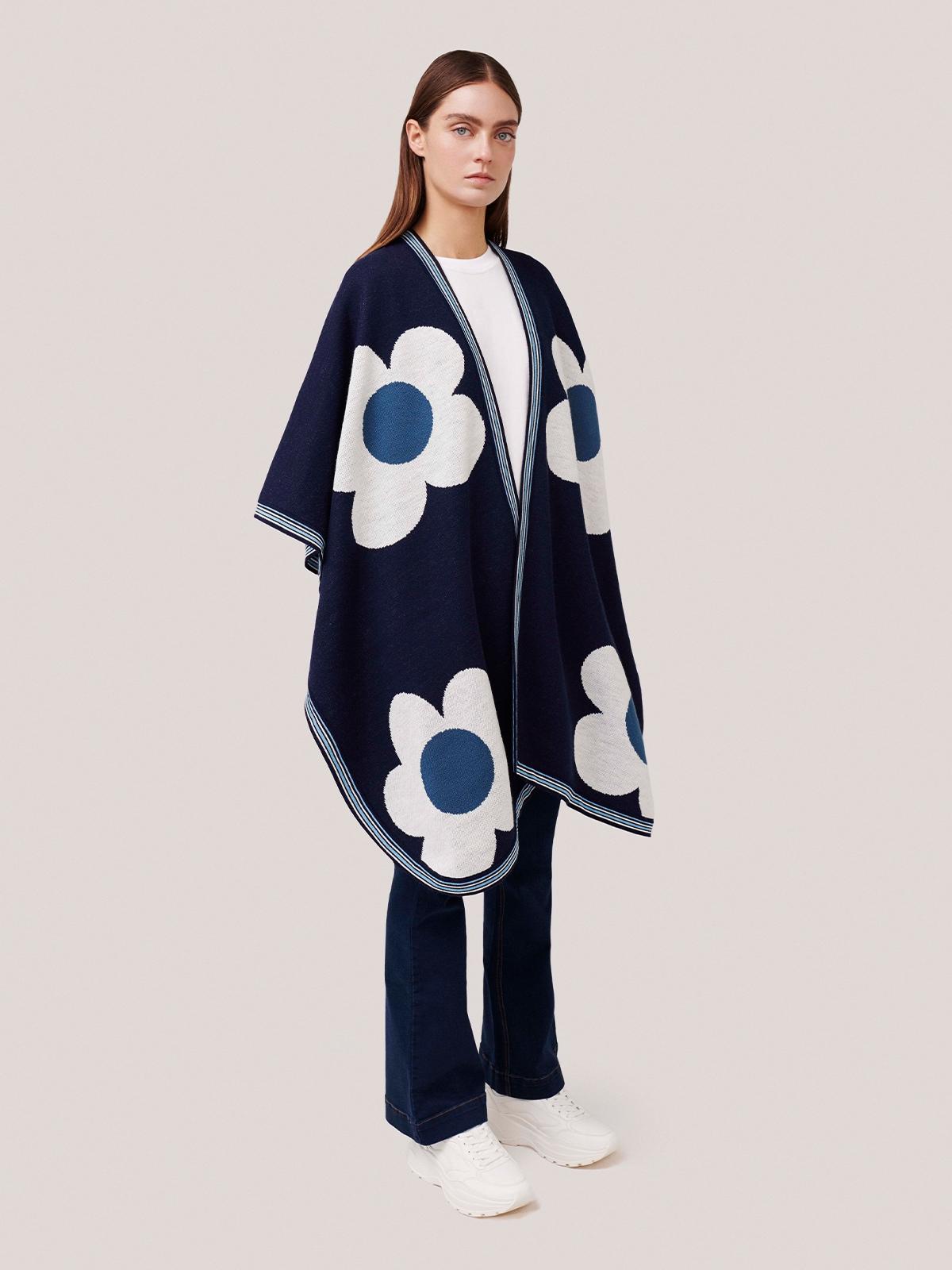 One Love Poncho - Navy