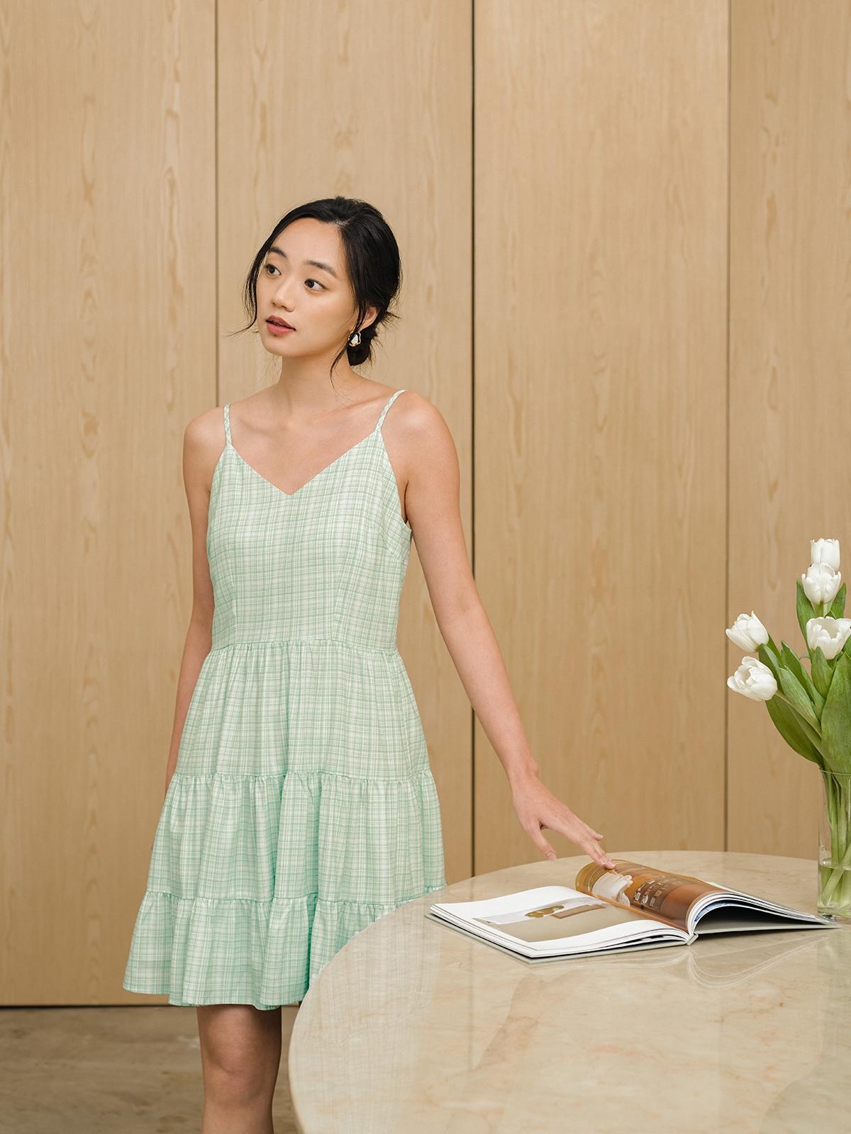 Ruffled Short Sleeve Mini Dress