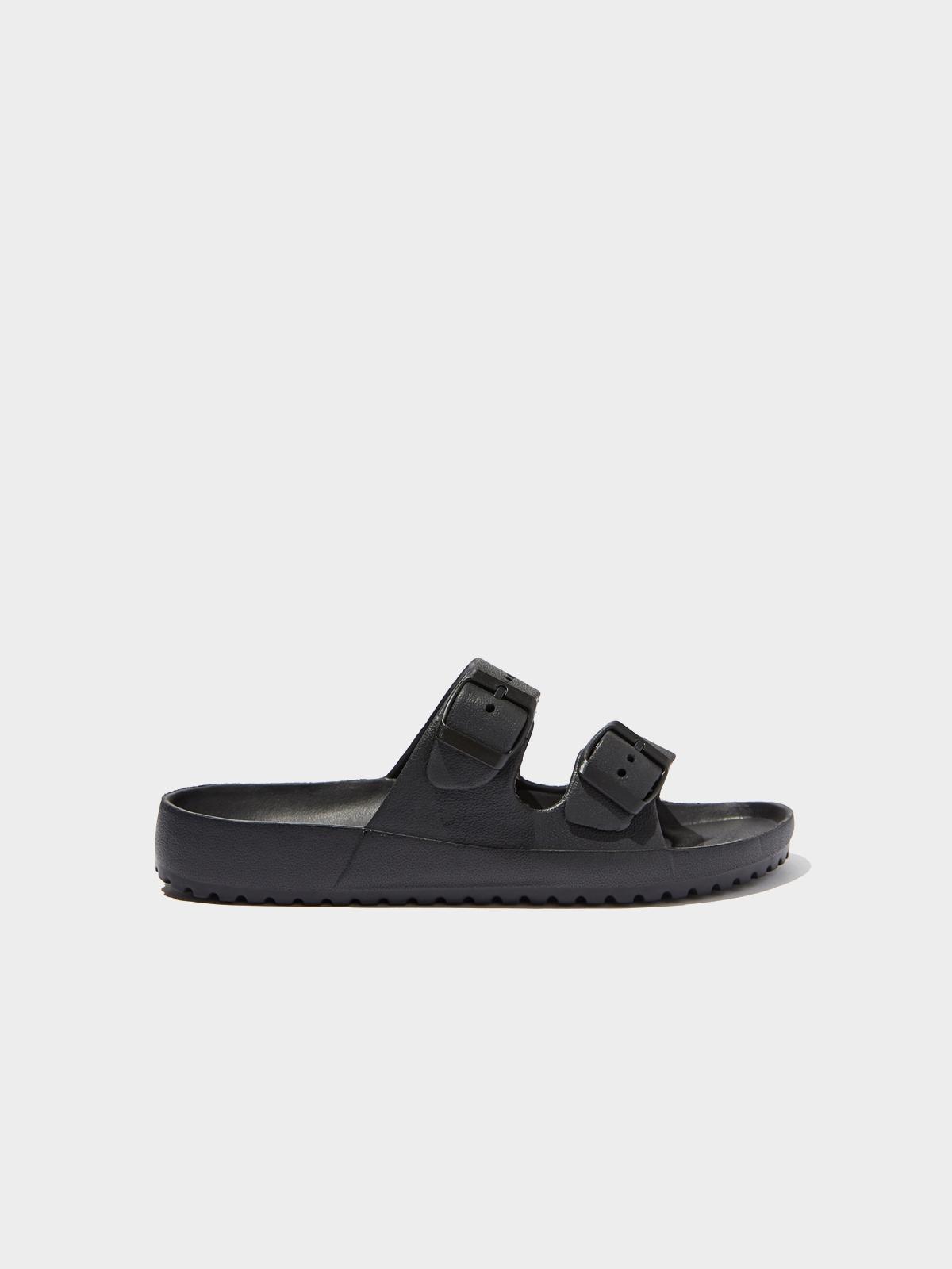 Gilmore Double Buckle Slide Sandals - New Black