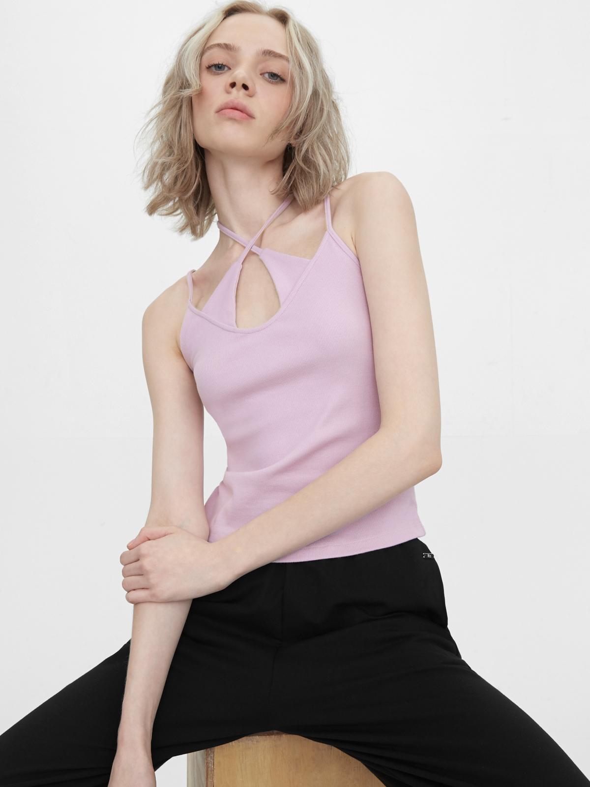 Sustainable Halter Tie Back Cami - Purple