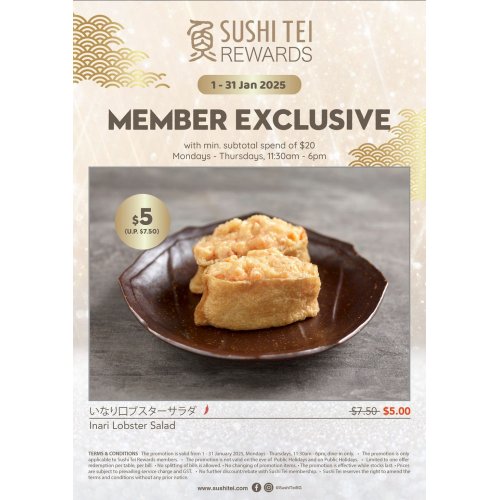 Member's Get Inari Lobster Salad at $5