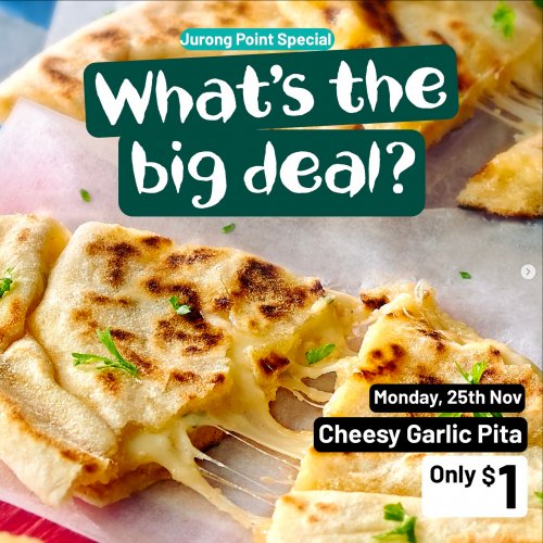 Cheesy Garlic Pita – Only $1!