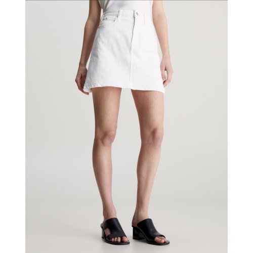 High Rise Denim Mini Skirt