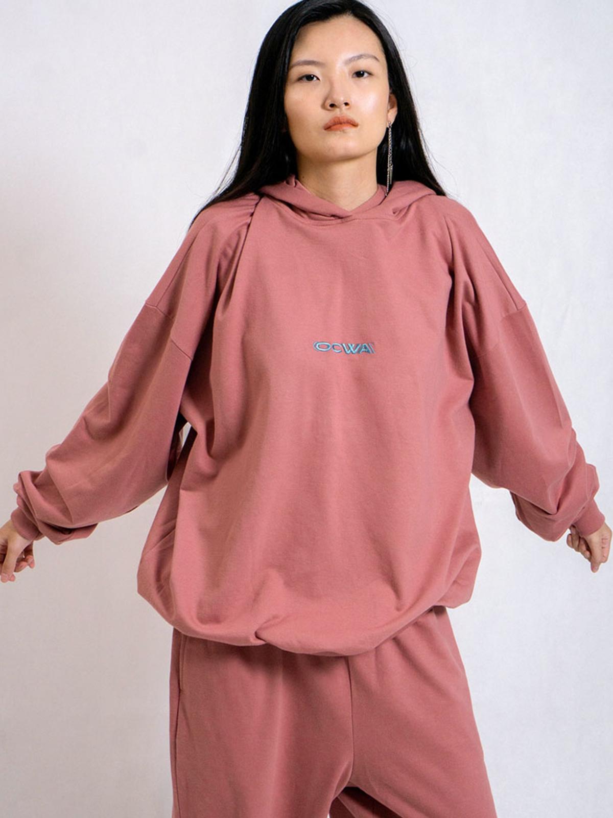 Ocwa Oversized Logo Hoodie - Dusty Rose