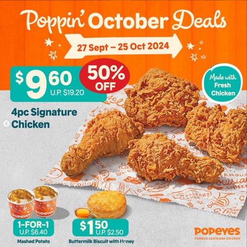 Enjoy 50% Off 4-piece Signature Chicken