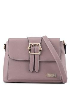 Pin Buckle Saffiano Sling Bag