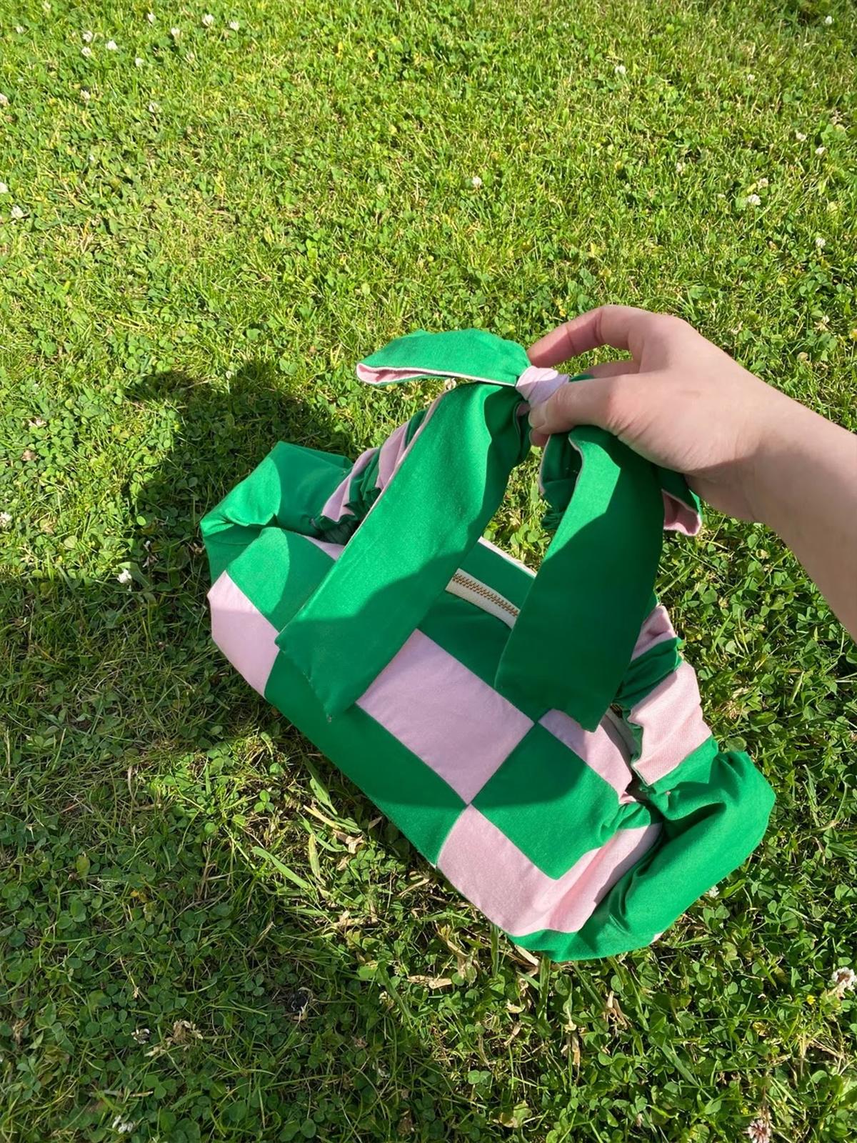 Patchwork Paulina Bag - Green/Pink