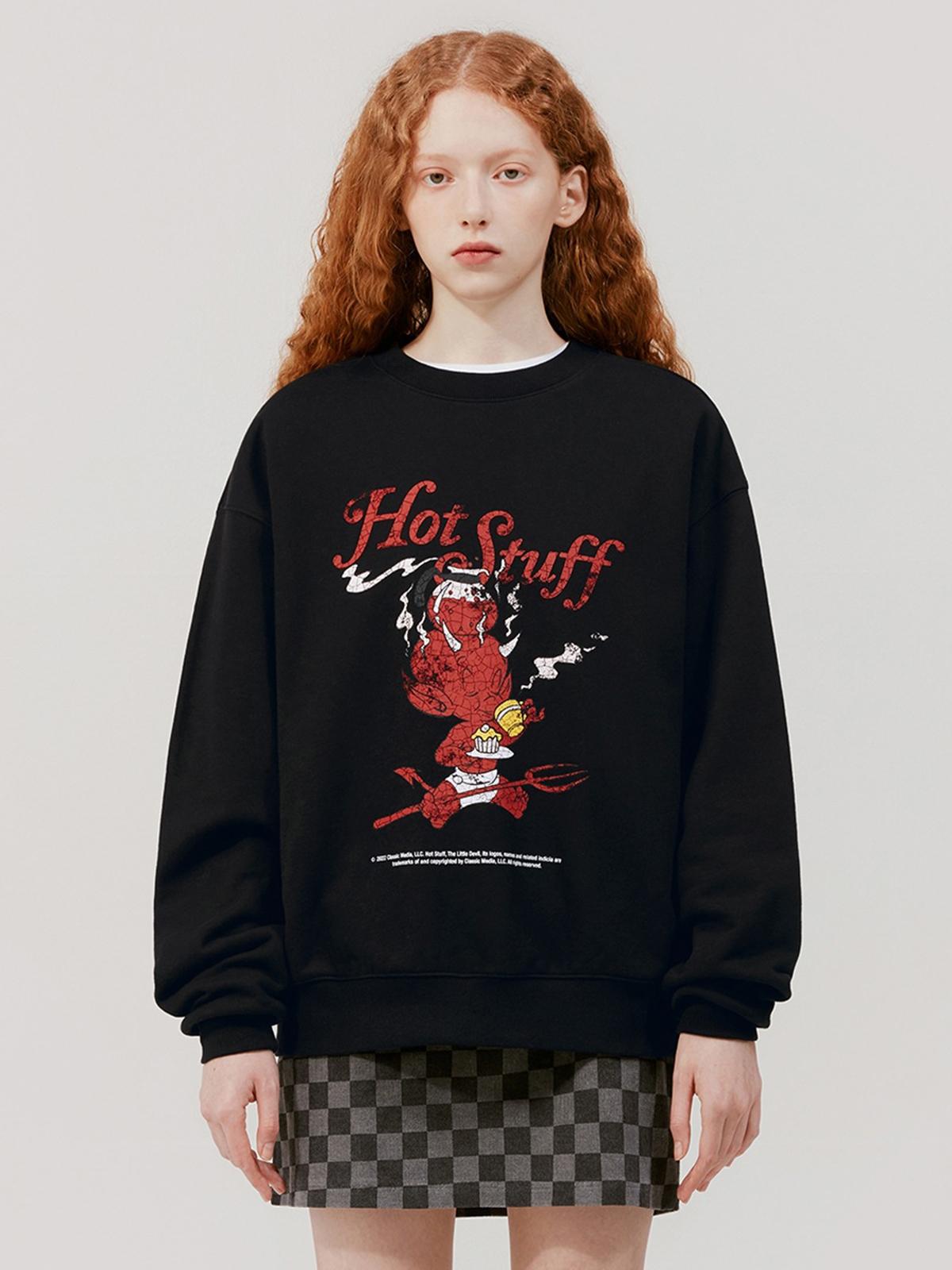 OIOI x HOT STUFF HOODIE - Black