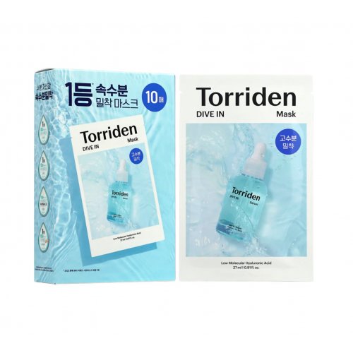 Torriden Dive In Low Molecular Hyaluronic Acid Mask 10pcs