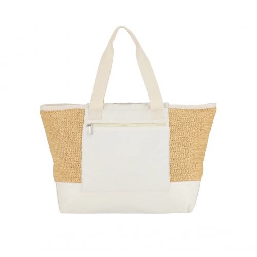 Raffia E/W Tote Meringue Raffia