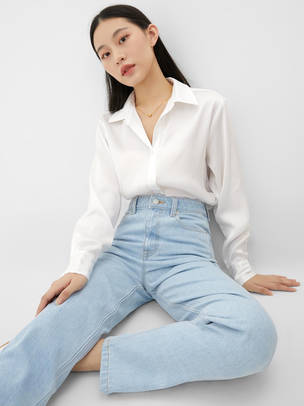 High Rise Boyfriend Jeans - Light Blue