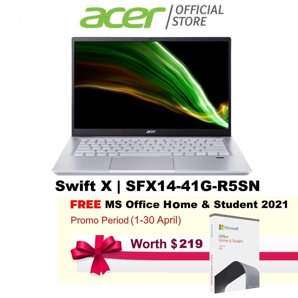  it is not eligible for a full refund. Refund amount will deduct Microsoft Office Value *nnWhat's in the box : n1x SWIFT X | SFX14-41G-R5SN Thin and Light Laptopn1x 3 Year McAfee Internet Security (Physical Card Located in Carry Case)n1x Acer Carry Casen