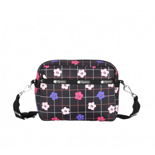 Deluxe Crossbody Floral Plaid