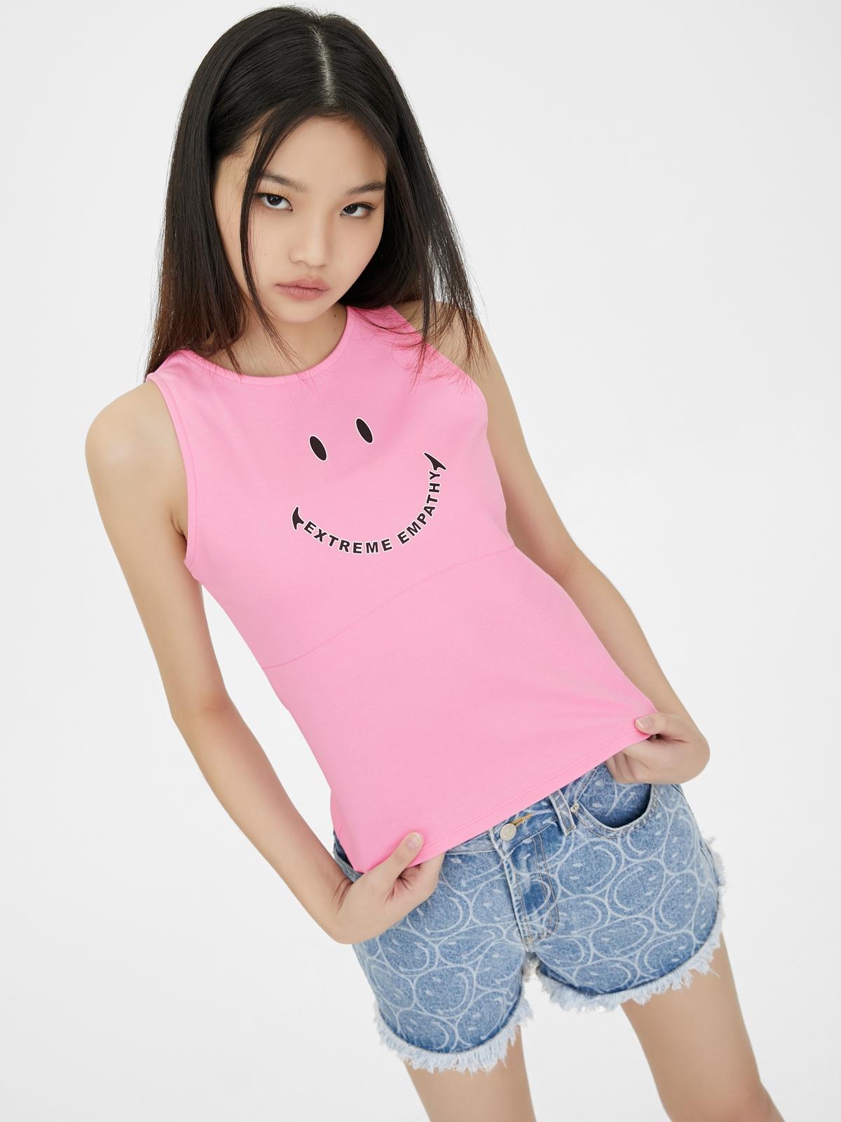Smiley® Extreme Empathy Graphic Tank - Pink