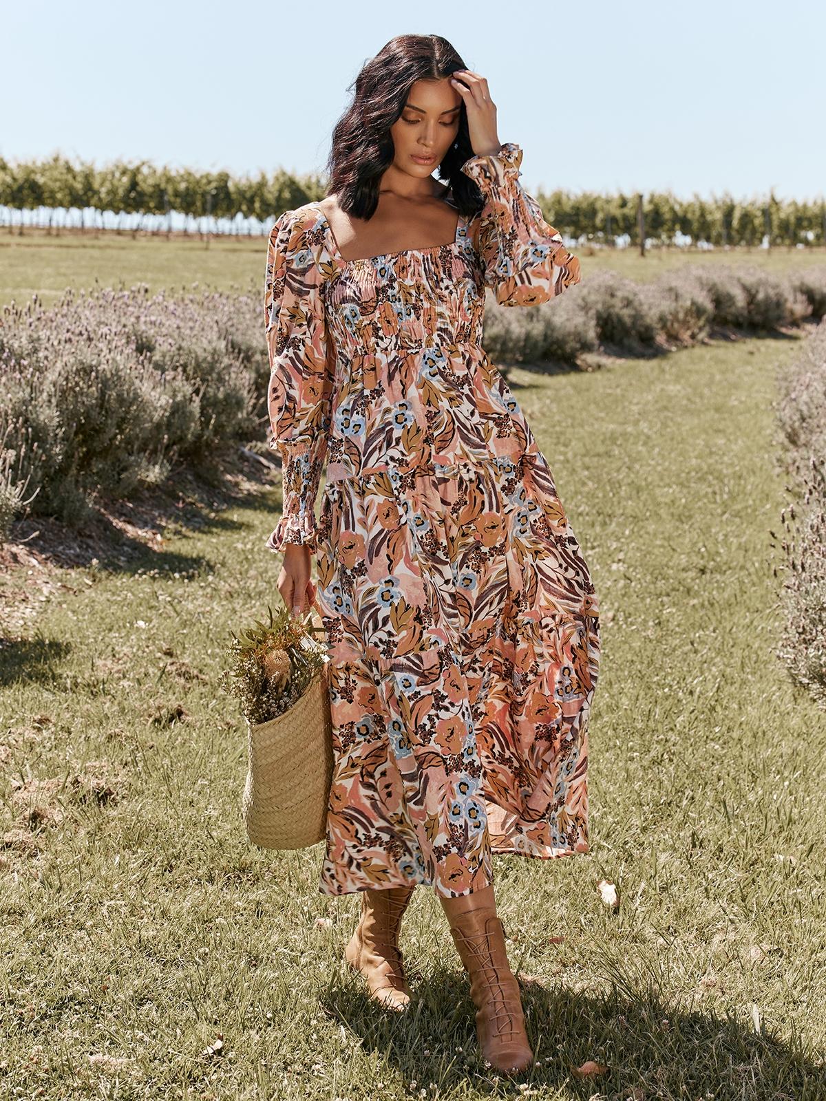 Gia Midi Dress - Print