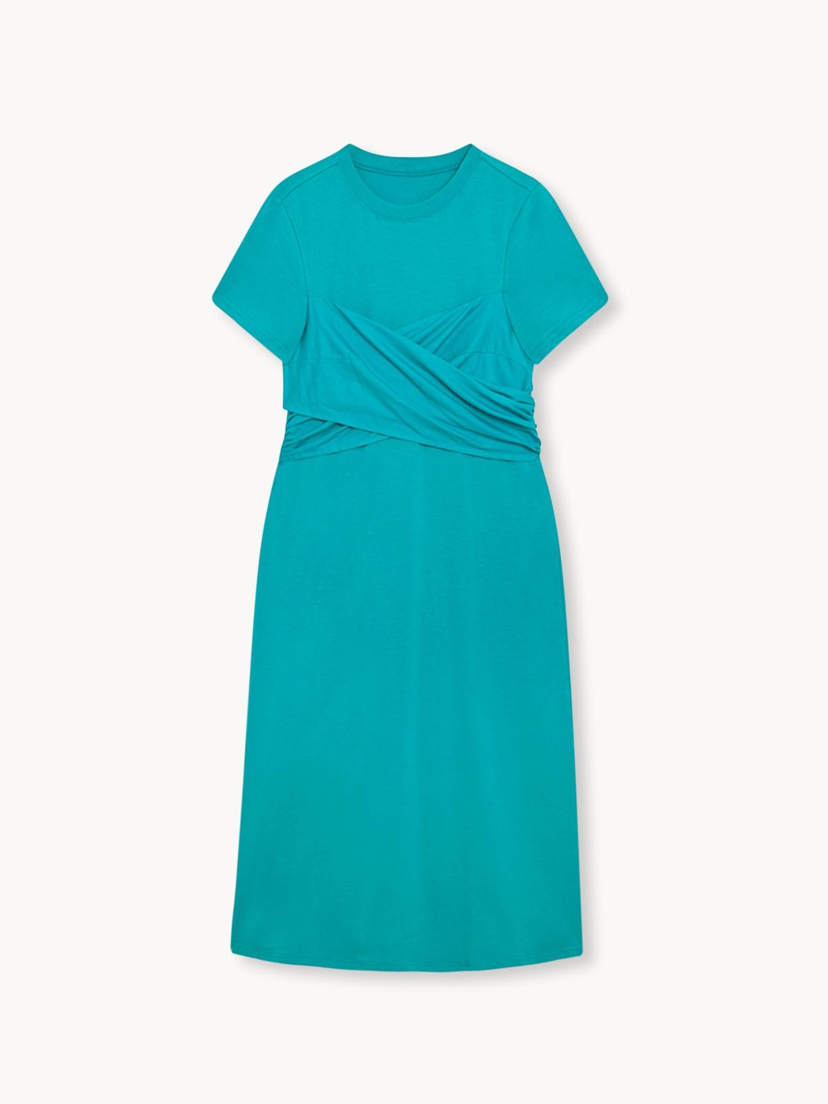 Purpose Midi Front Tie Dress - Teal
