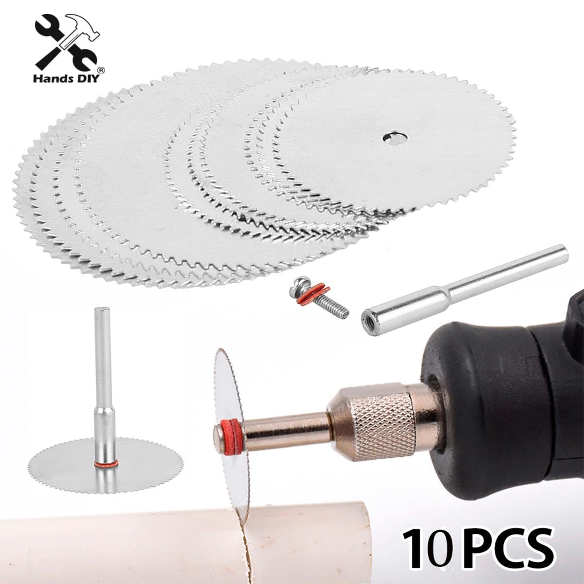 10pcs Mini Circular Saw Blade Electric Grinding Cutting Disc Rotary Tool for Dremel Metal Cutter Power Tool Wood Cutting Discs