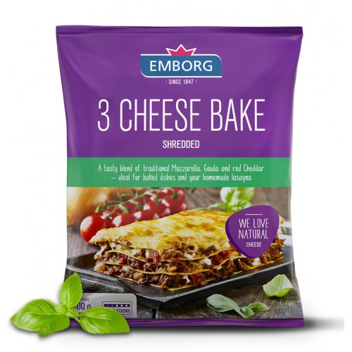 Emborg 3 Cheese Bake Shredded 200g